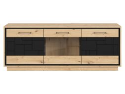 PONT RTV2D1W dub artisan/černý mat   / 2BAL /