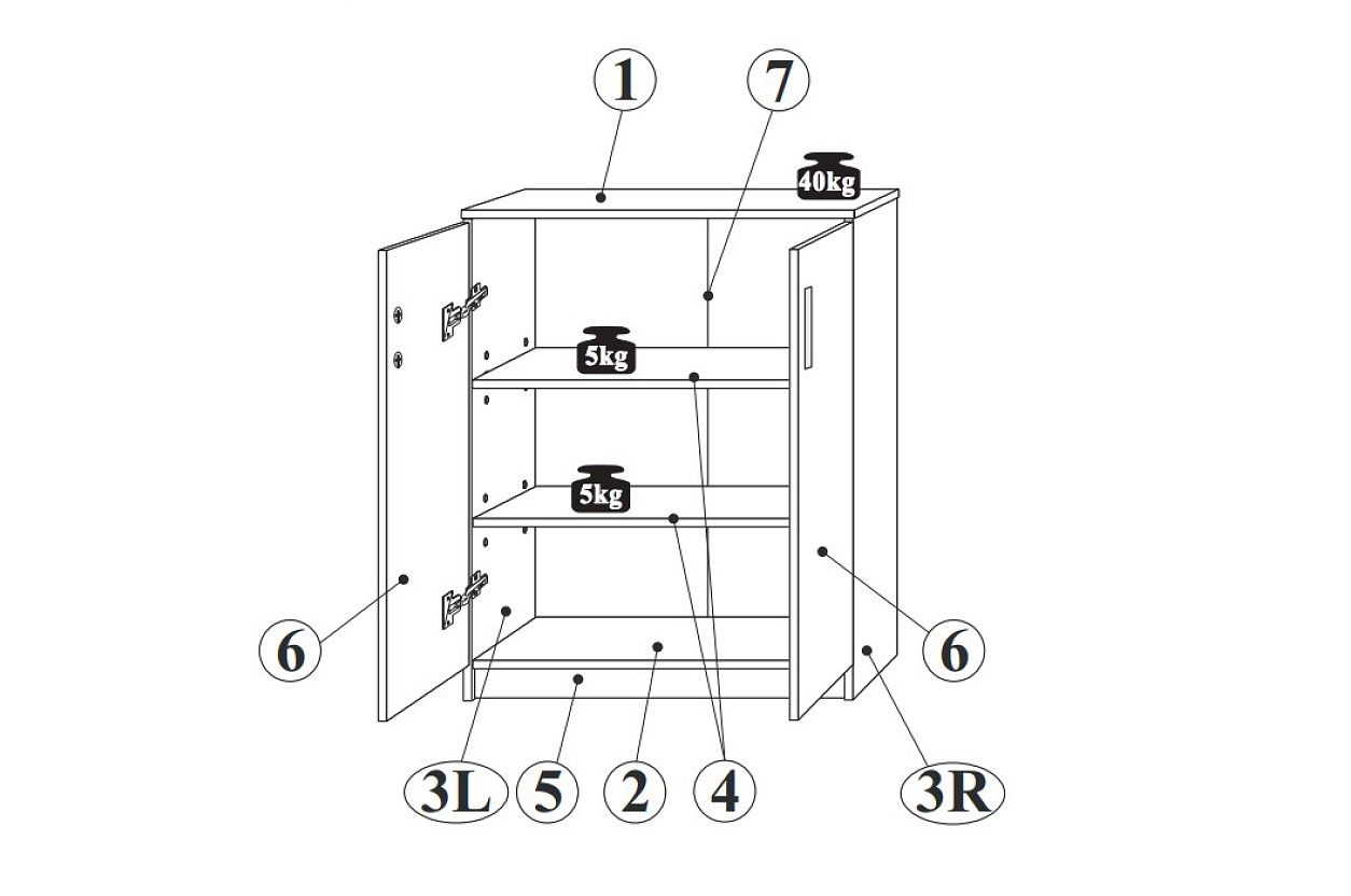 KOMODA 2D OPTIMAL č.42 BÍLÁ - 1