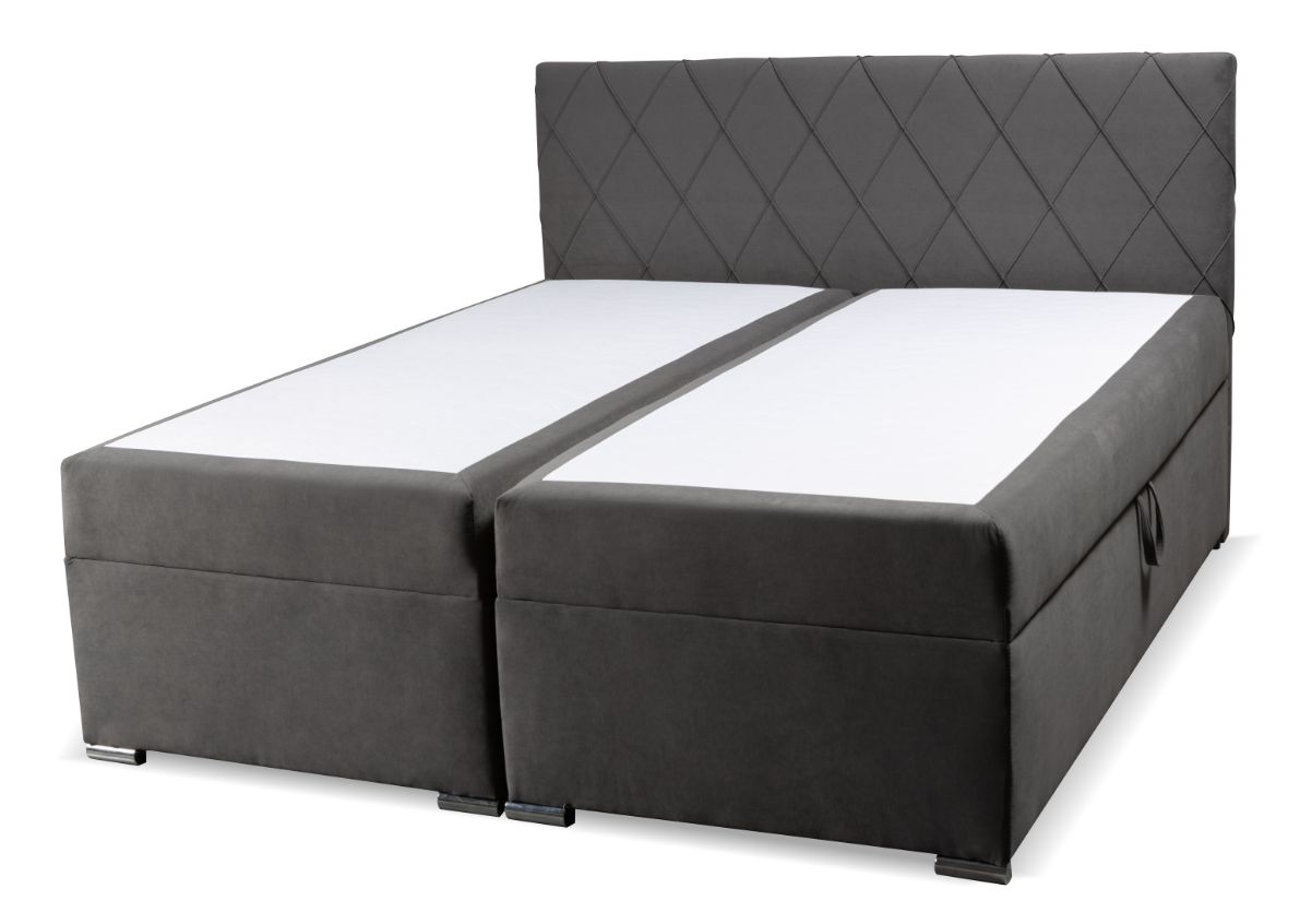 manželská zvýšená postel boxspring CHARLOTTA 180x200 cm skořicová, Zetta 295 - 5