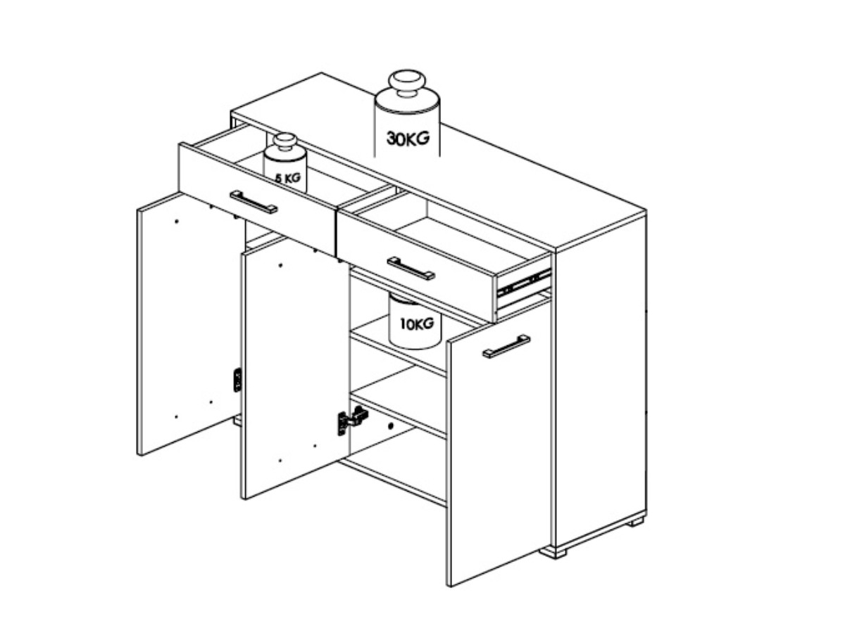 CAMERON 11- Komoda 3D2S, lamino dub sonoma (ML) (CARO11=2BALÍKY)(K150) NOVINKA - 1