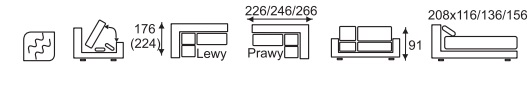 Rohová sedací souprava WALLI 120 - 3