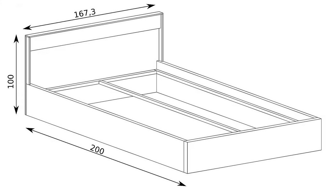 Postel s úlož. prostorem 160x200 PILETAS M-9 dub hickory - 4