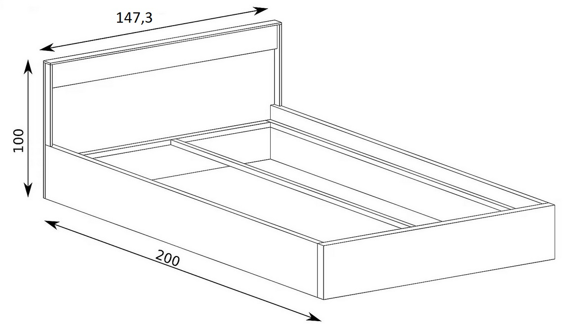 Postel s úlož. prostorem 140x200 PILETAS M-9 dub hickory - 4