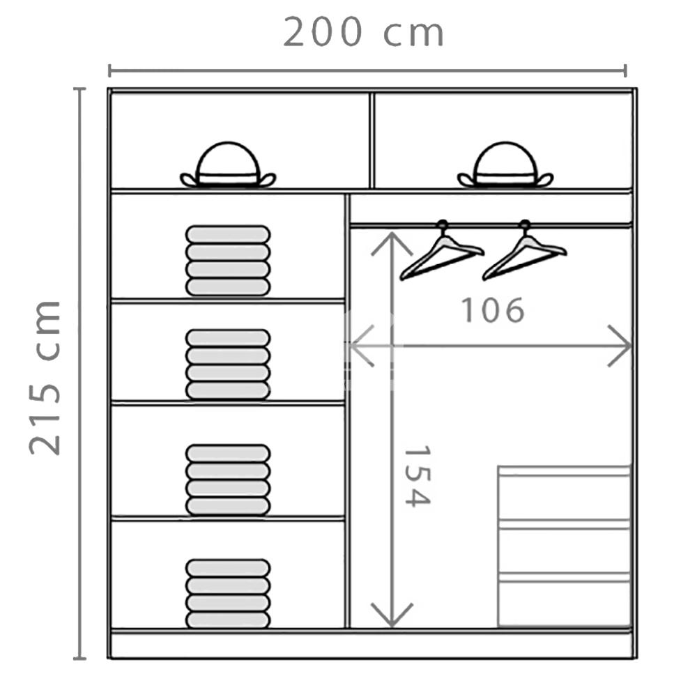 Šatní skříň AVANTGARDE AV1-20 - 3