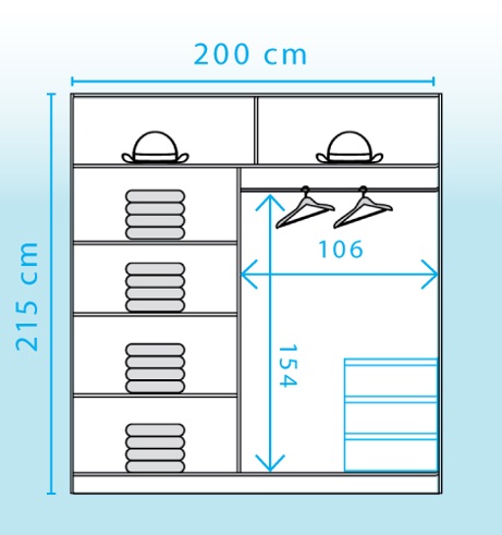 Šatní skříň MOLTO ML-200 - 2