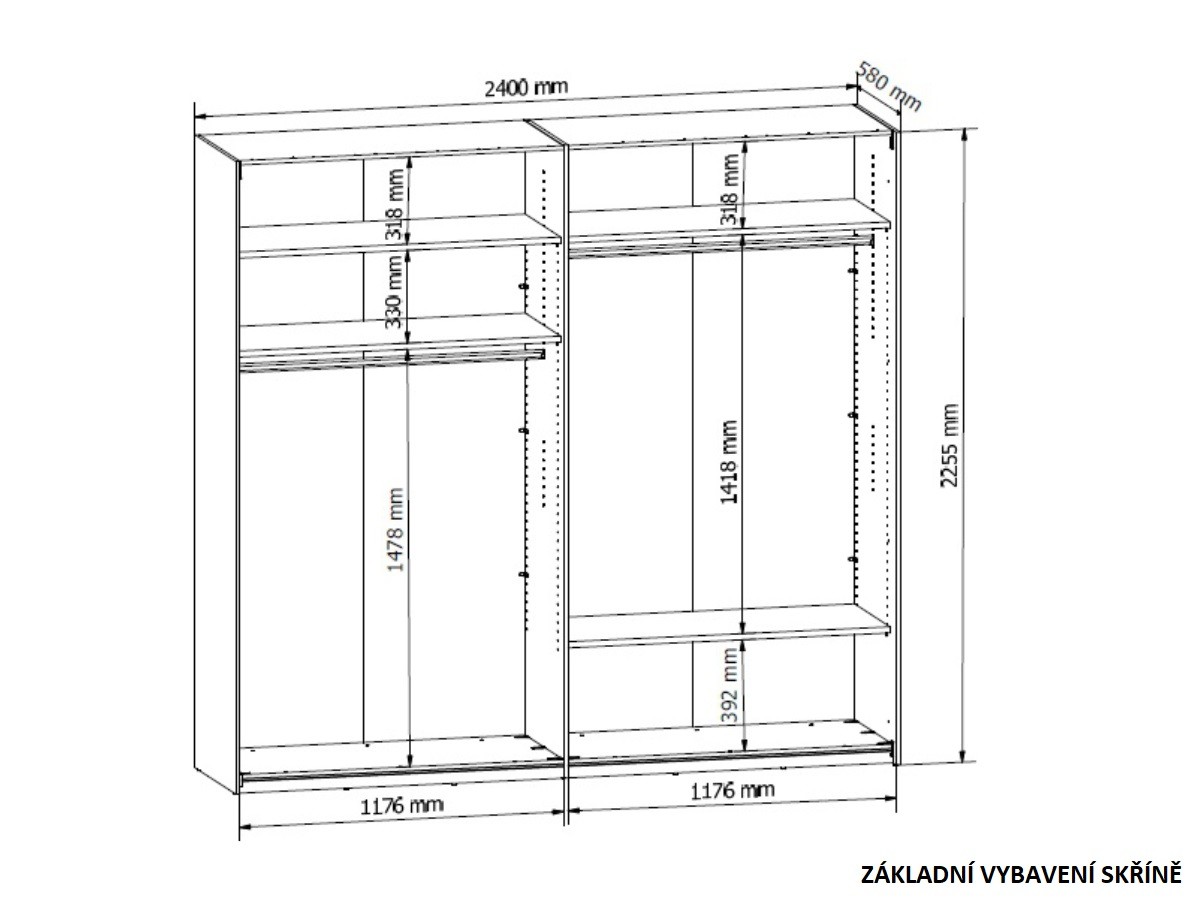 PONT SZF/240 dub artisan/černý mat   / 7BAL / - 7