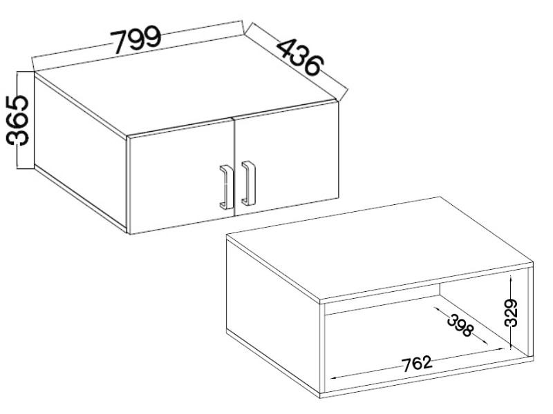 nádstavec 2D na skříň MAXIMUS 112 - dub artisan - 1