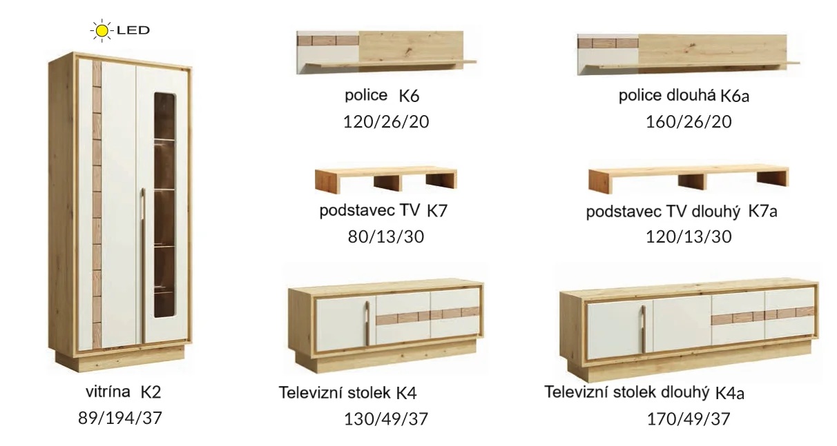 Nástavec k televiznímu stolku Kamil K7a - 2